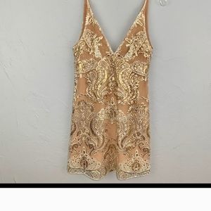 Free People Sexy Holiday Sequin Strap Mini Dress. Size 6